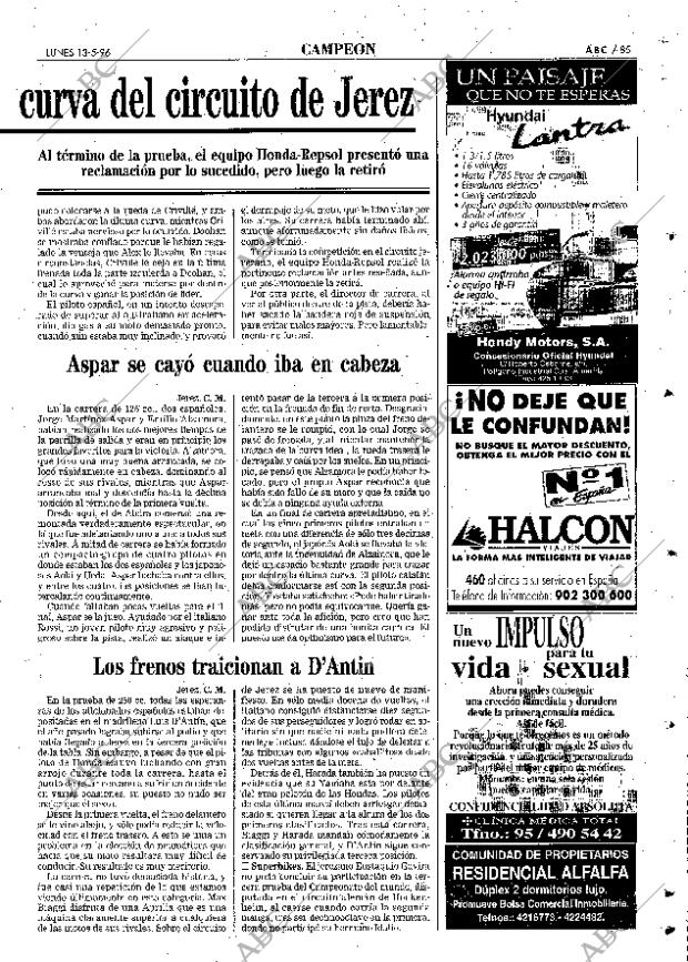 ABC SEVILLA 13-05-1996 página 85