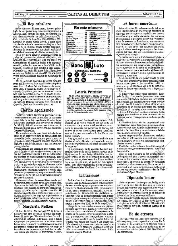 ABC MADRID 18-05-1996 página 16