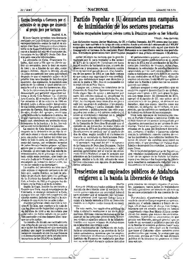 ABC MADRID 18-05-1996 página 22
