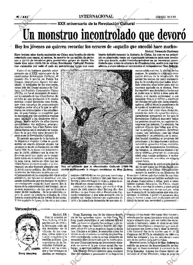 ABC MADRID 18-05-1996 página 40
