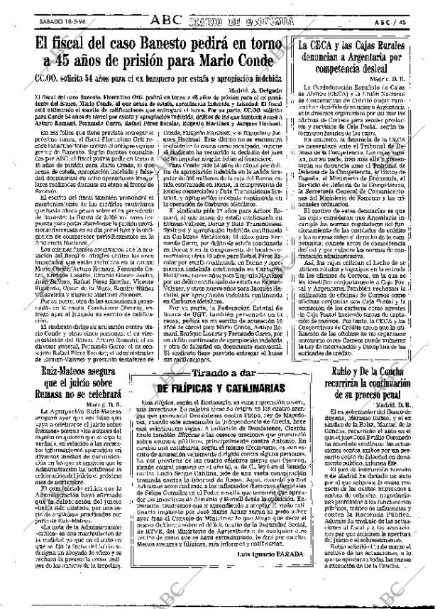 ABC MADRID 18-05-1996 página 45