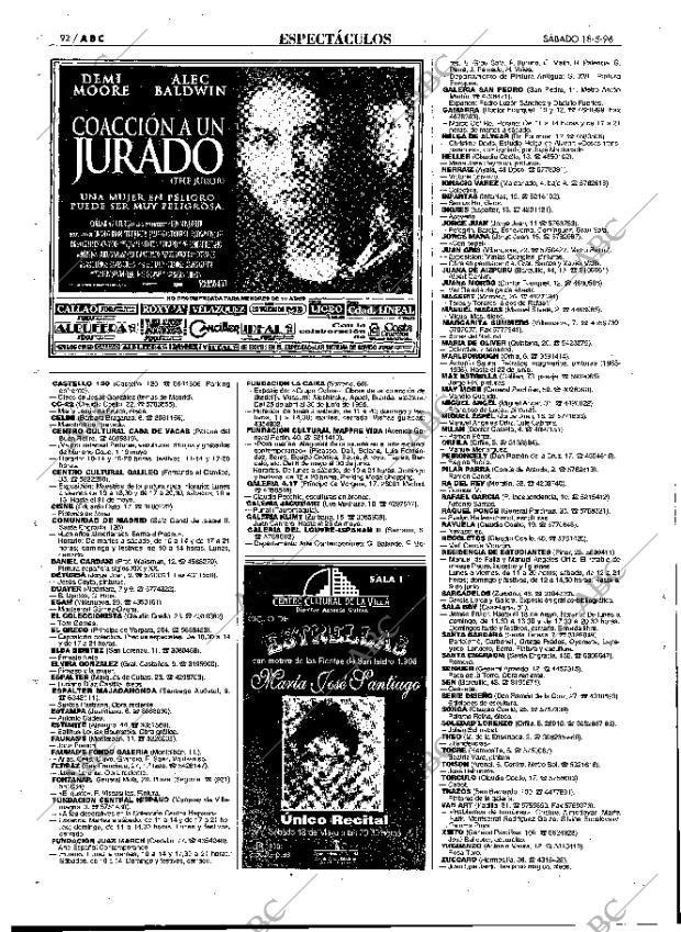 ABC MADRID 18-05-1996 página 92