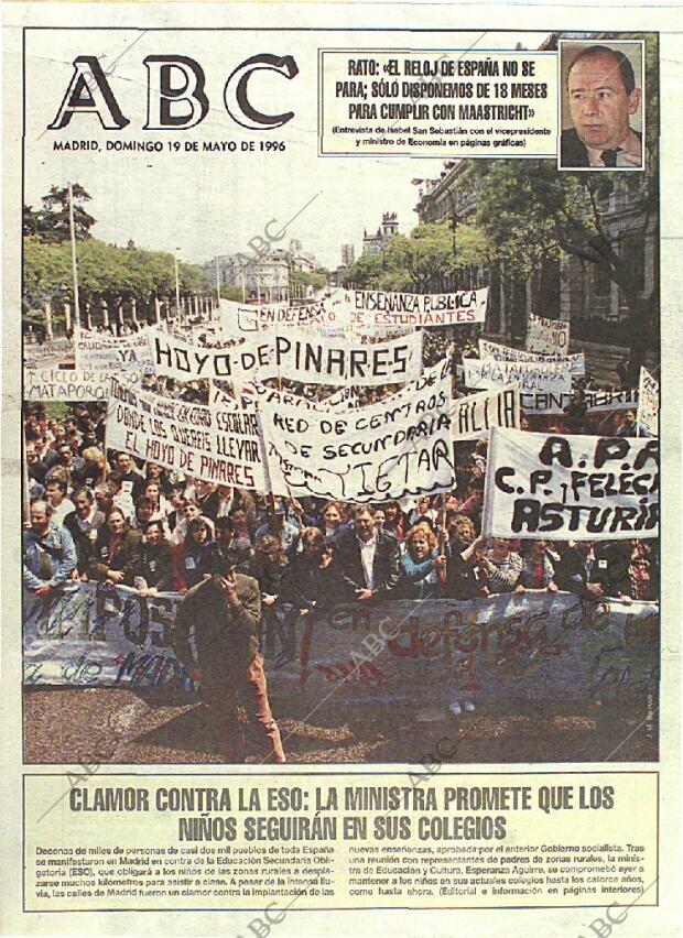 ABC MADRID 19-05-1996 página 1