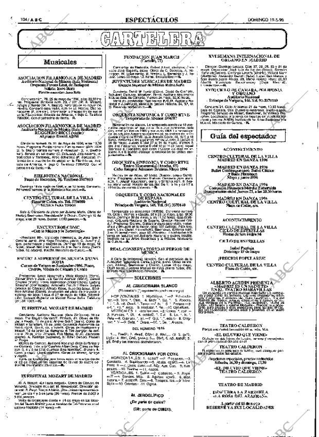 ABC MADRID 19-05-1996 página 104
