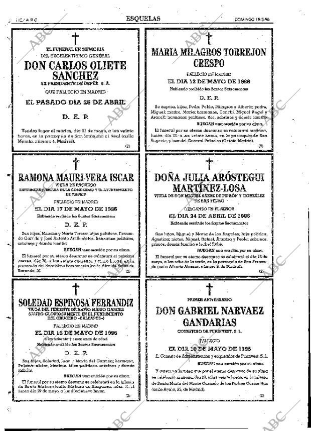 ABC MADRID 19-05-1996 página 112