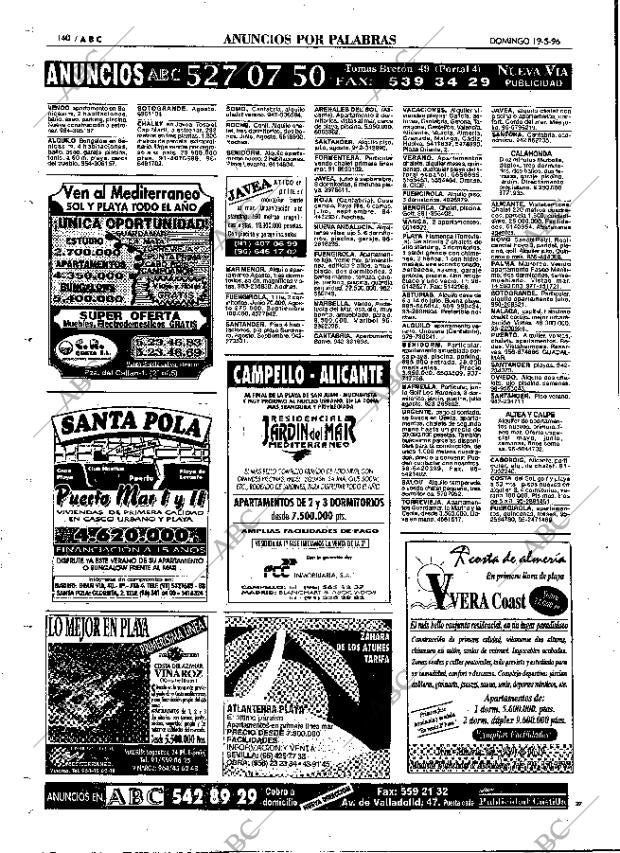 ABC MADRID 19-05-1996 página 140