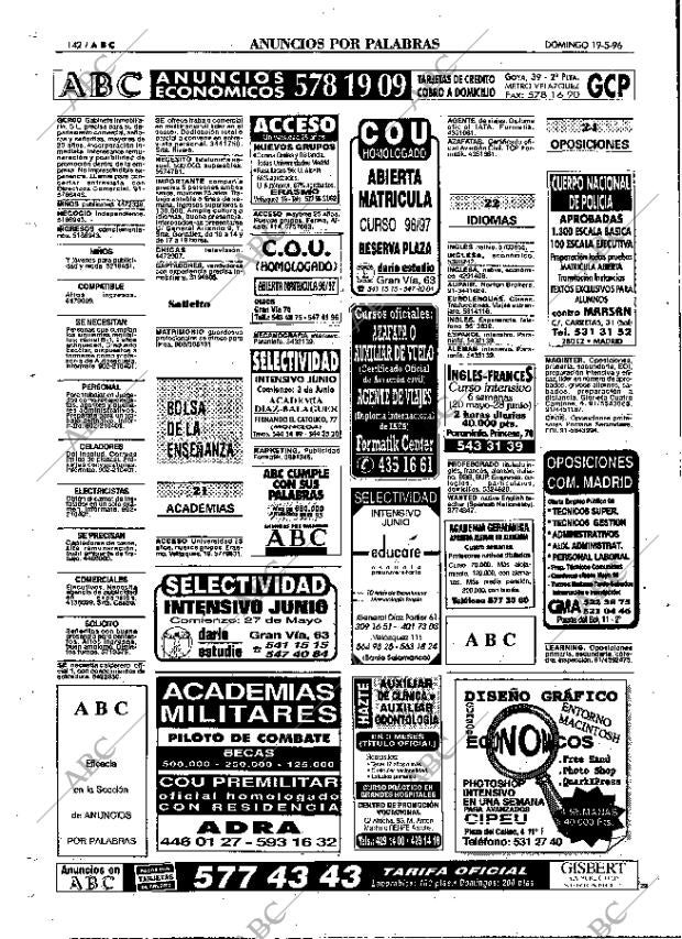 ABC MADRID 19-05-1996 página 142