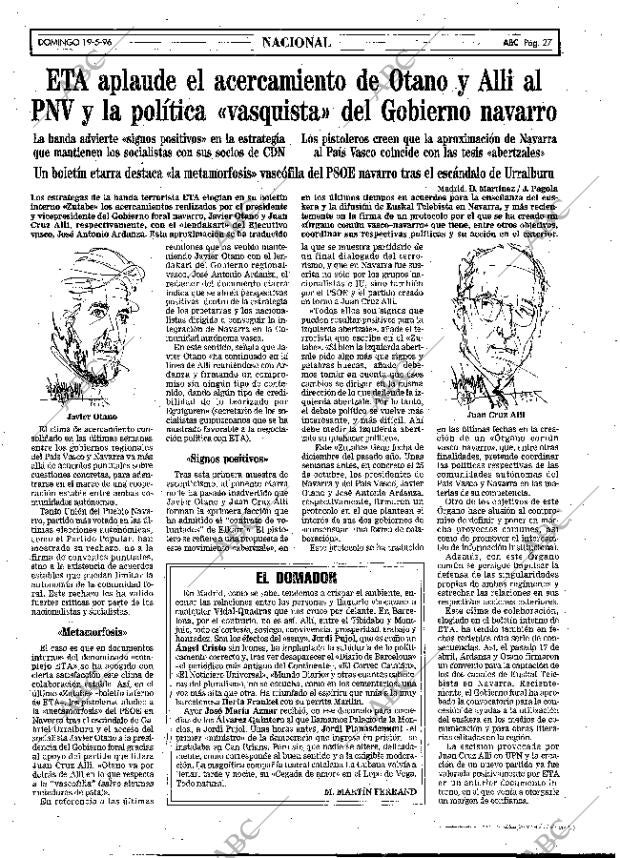 ABC MADRID 19-05-1996 página 27