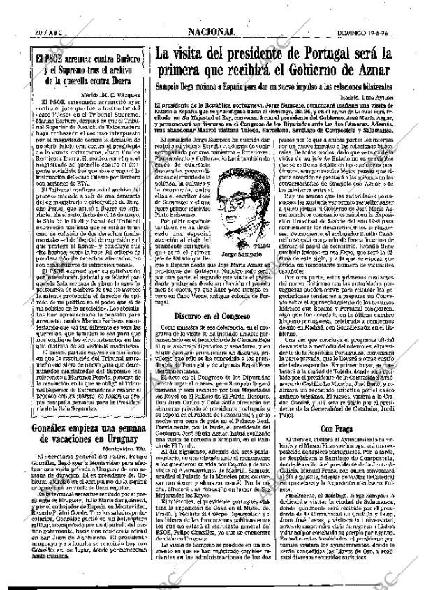 ABC MADRID 19-05-1996 página 40