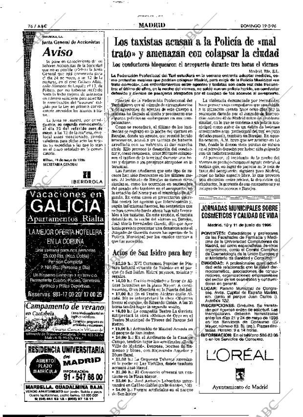 ABC MADRID 19-05-1996 página 76