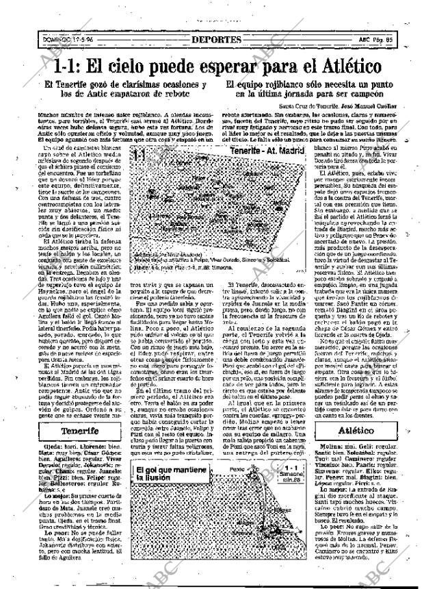 ABC MADRID 19-05-1996 página 85