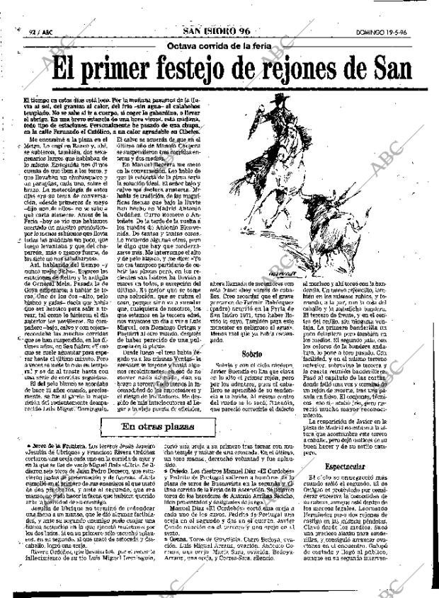 ABC MADRID 19-05-1996 página 92