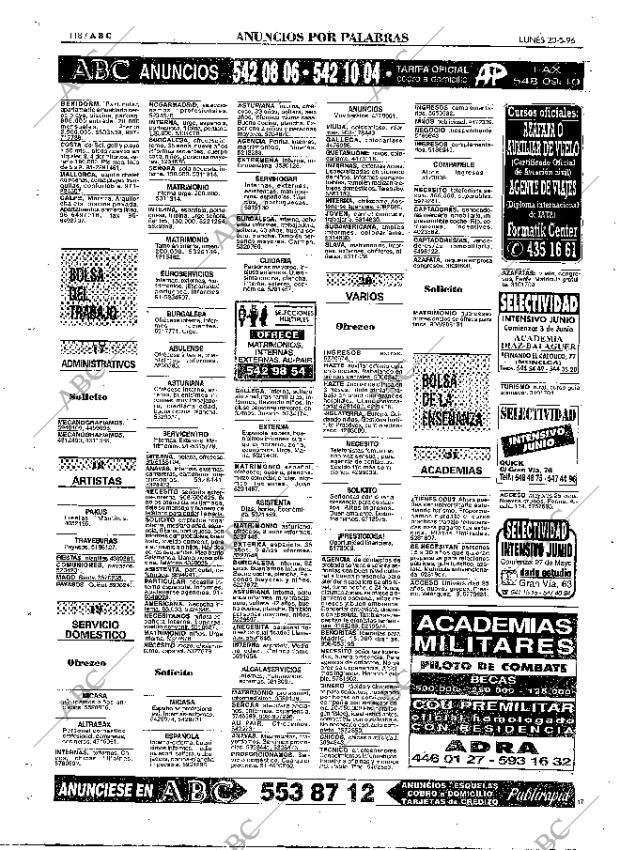 ABC MADRID 20-05-1996 página 118