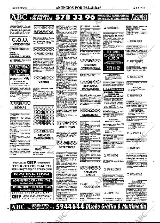 ABC MADRID 20-05-1996 página 119