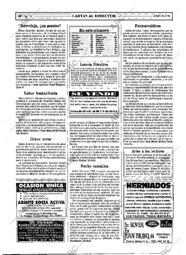 ABC MADRID 20-05-1996 página 16