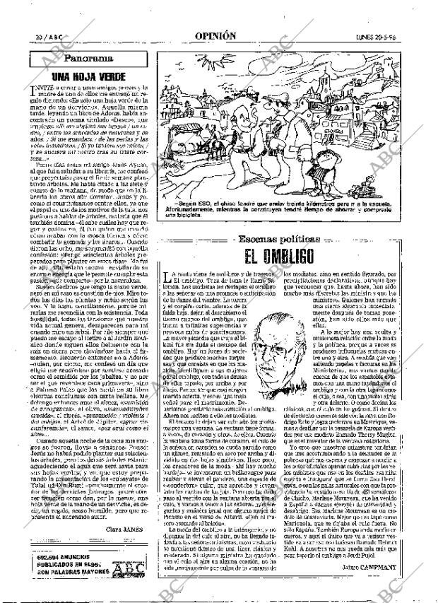 ABC MADRID 20-05-1996 página 20