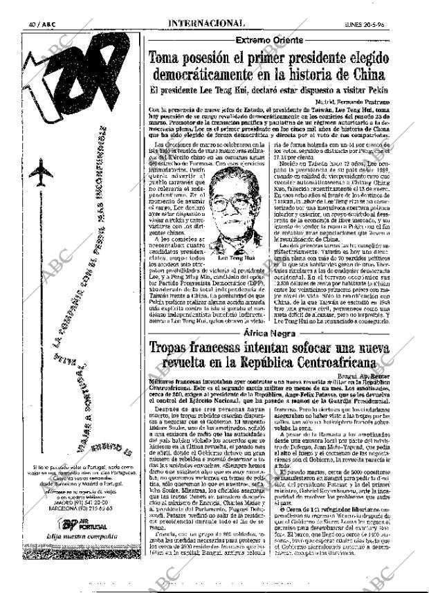 ABC MADRID 20-05-1996 página 40