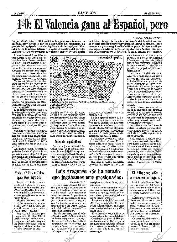 ABC MADRID 20-05-1996 página 64