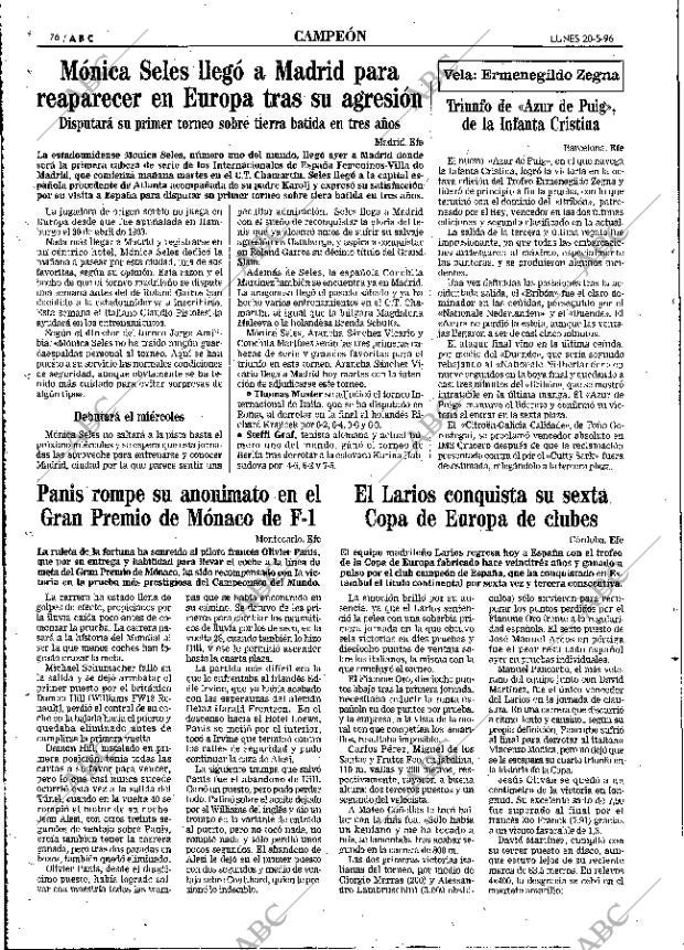 ABC MADRID 20-05-1996 página 76