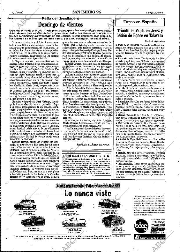 ABC MADRID 20-05-1996 página 90