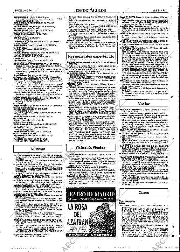 ABC MADRID 20-05-1996 página 97