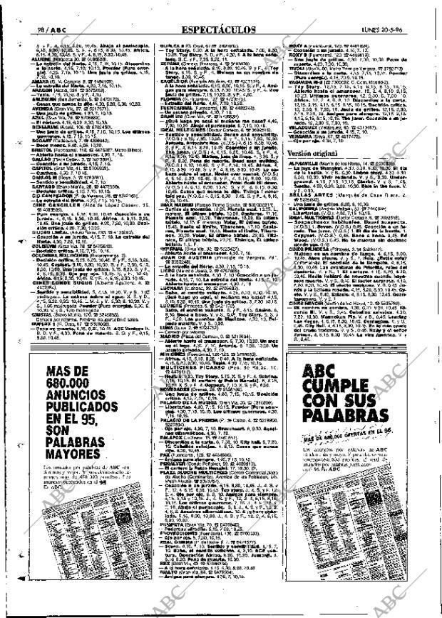 ABC MADRID 20-05-1996 página 98