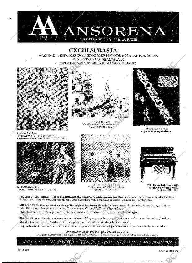 ABC MADRID 21-05-1996 página 16