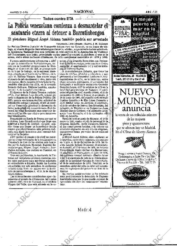 ABC MADRID 21-05-1996 página 25