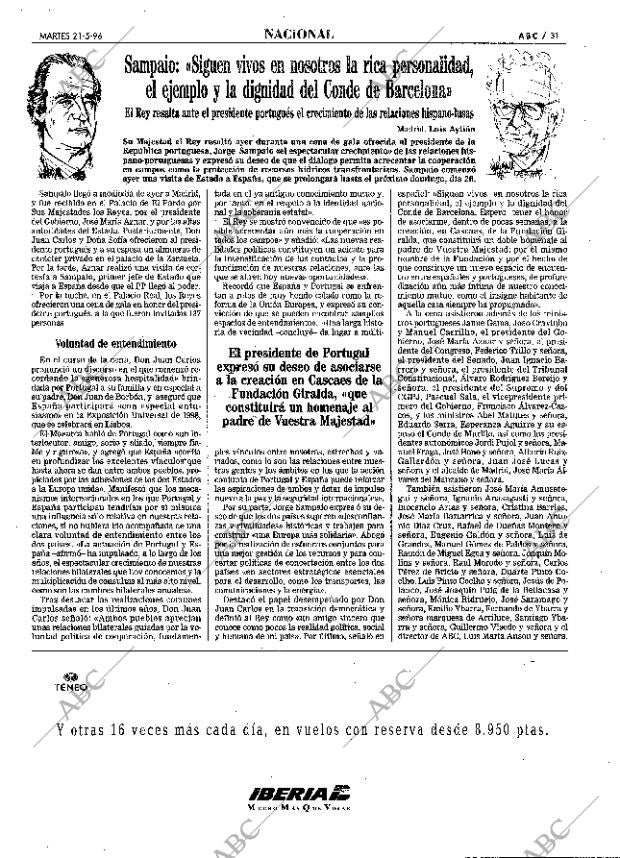 ABC MADRID 21-05-1996 página 31