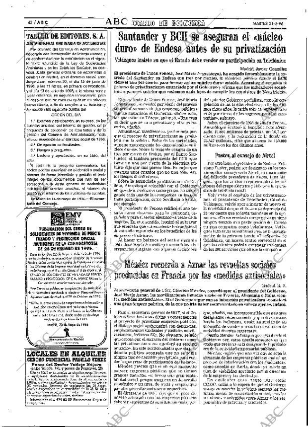 ABC MADRID 21-05-1996 página 42