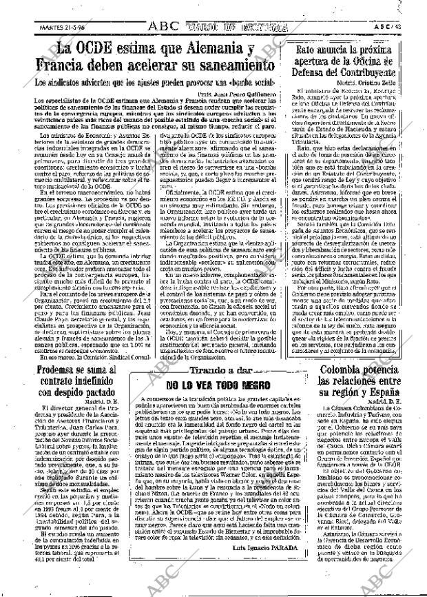 ABC MADRID 21-05-1996 página 43