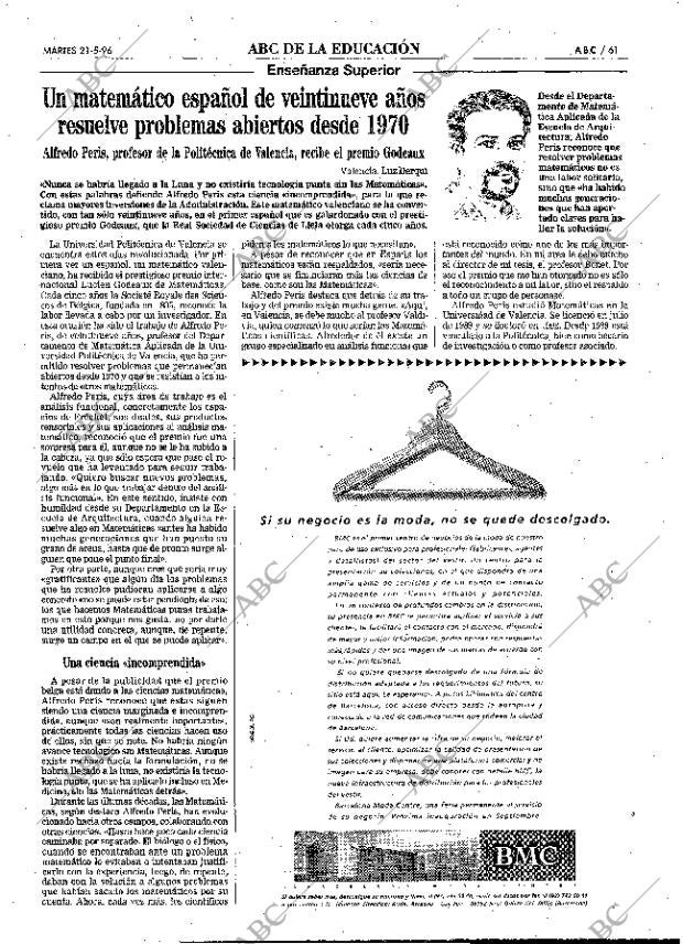 ABC MADRID 21-05-1996 página 61