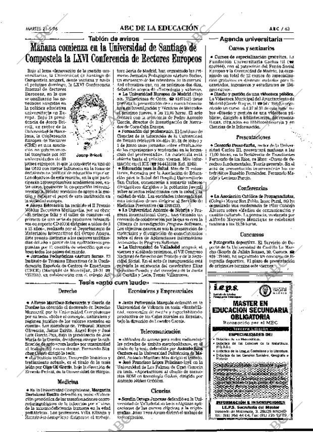 ABC MADRID 21-05-1996 página 63