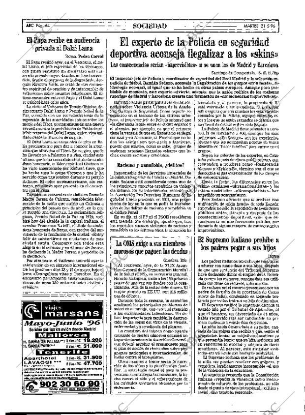 ABC MADRID 21-05-1996 página 64