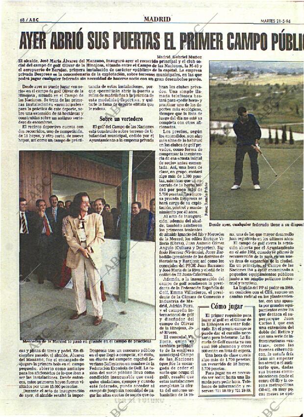 ABC MADRID 21-05-1996 página 68