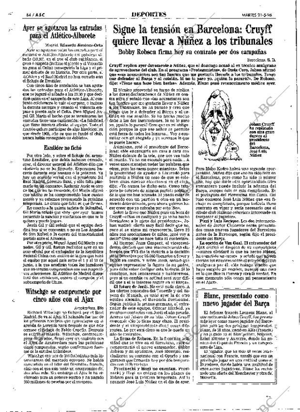 ABC MADRID 21-05-1996 página 84