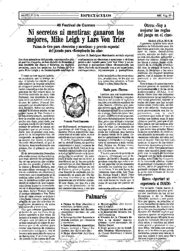 ABC MADRID 21-05-1996 página 89