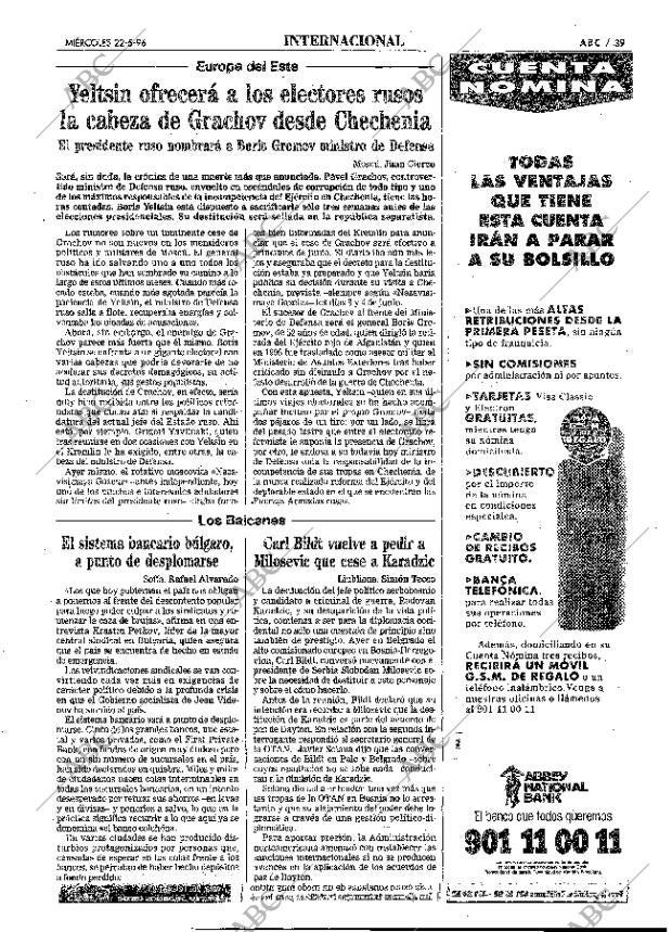 ABC MADRID 22-05-1996 página 39