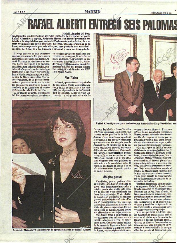ABC MADRID 22-05-1996 página 68