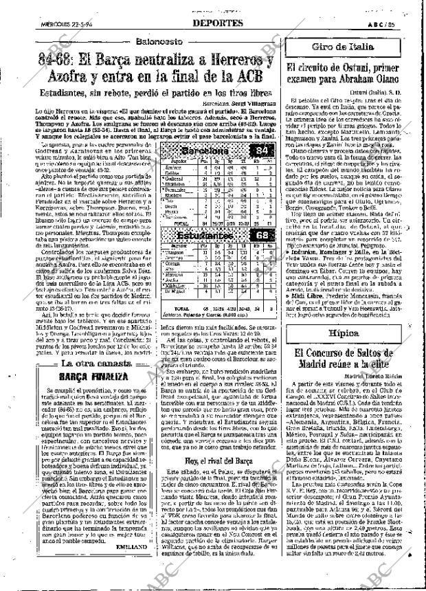 ABC MADRID 22-05-1996 página 85