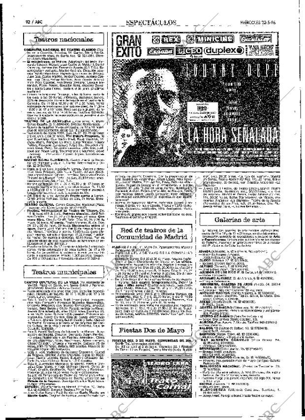 ABC MADRID 22-05-1996 página 92