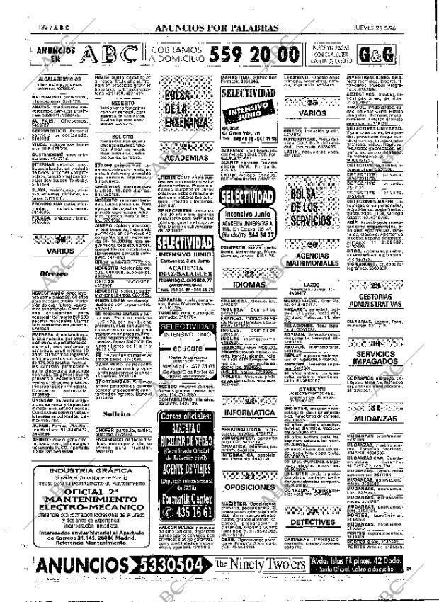 ABC MADRID 23-05-1996 página 132