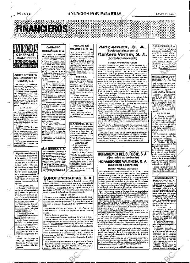ABC MADRID 23-05-1996 página 140
