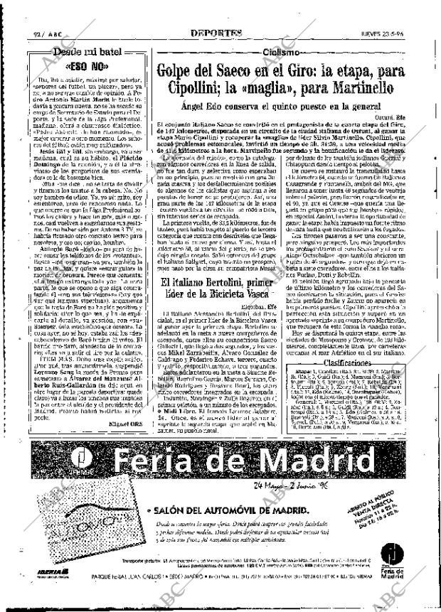 ABC MADRID 23-05-1996 página 92