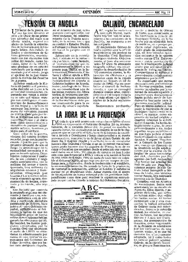 ABC MADRID 24-05-1996 página 19