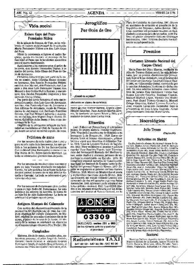 ABC MADRID 24-05-1996 página 62