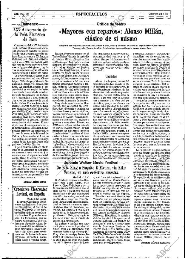 ABC MADRID 24-05-1996 página 92