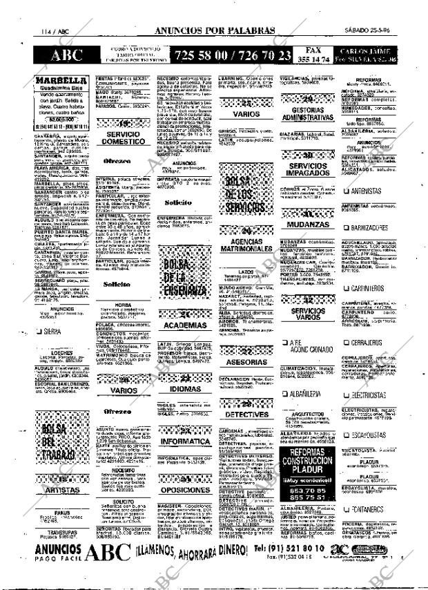 ABC MADRID 25-05-1996 página 114