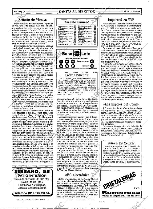 ABC MADRID 25-05-1996 página 18