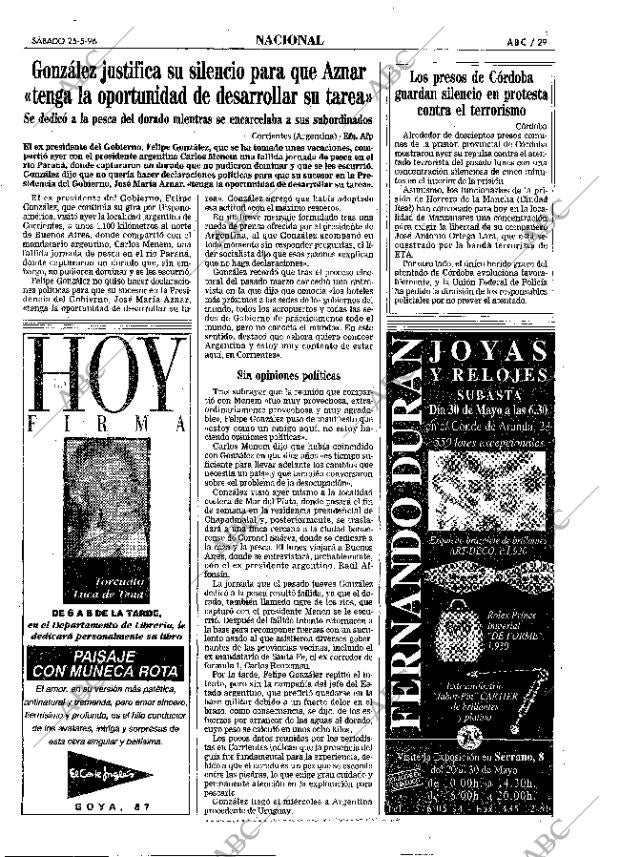 ABC MADRID 25-05-1996 página 29